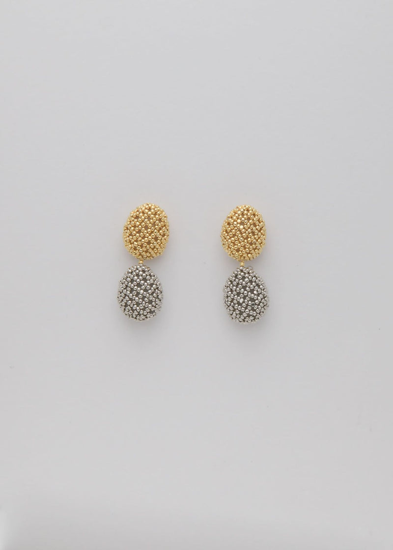 ARETES DOS HUTA TAWARI ORO PLATINO