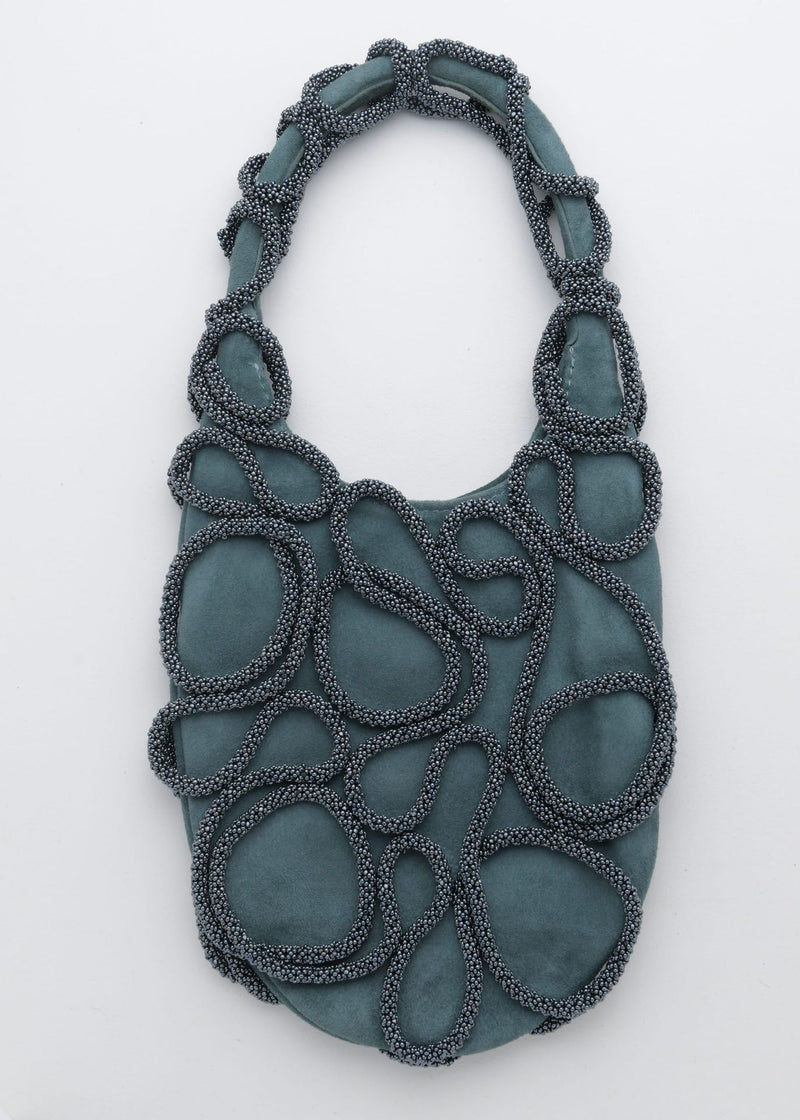 BOLSO TAPIE HAIKURI GRIS METALICO PIEL TEAL