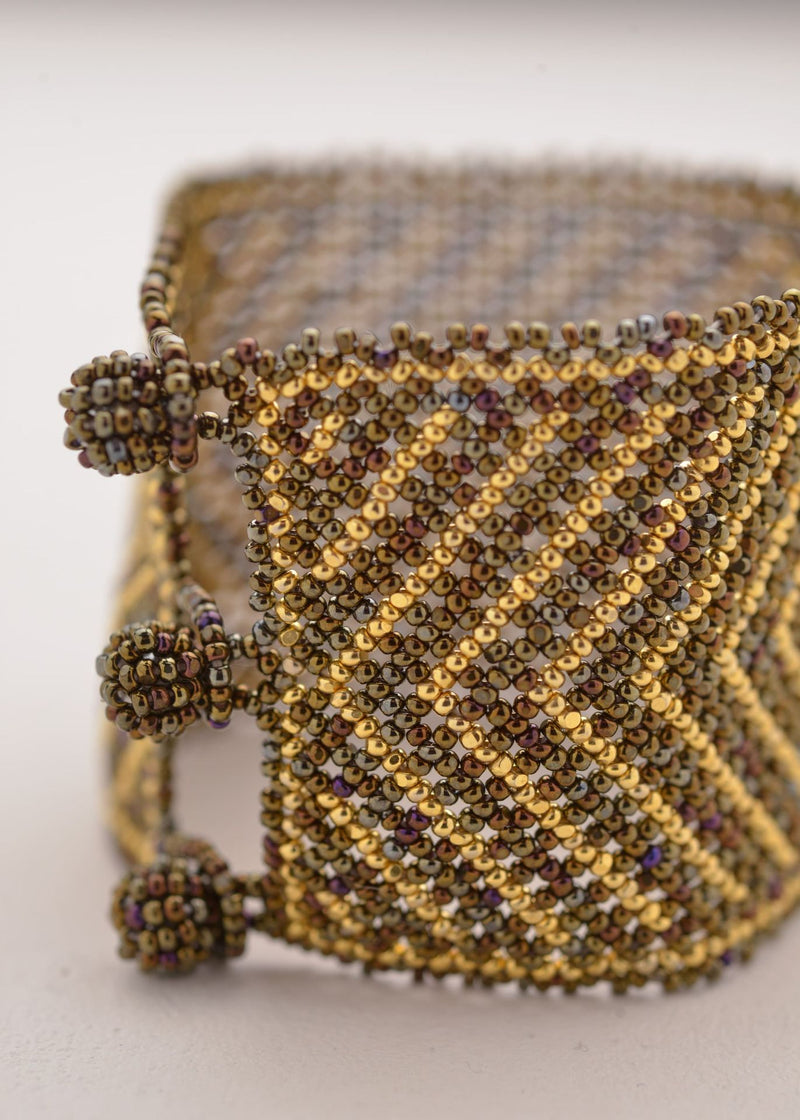 BRAZALETE HAIKA MARTHA ORO VERDE MILITAR