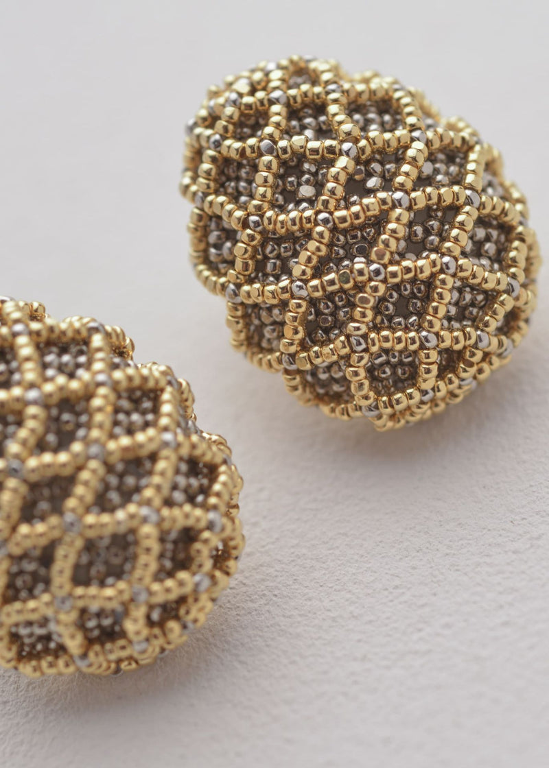 BROQUELES TEJIDO ABIERTO TAWARI ORO PLATINO