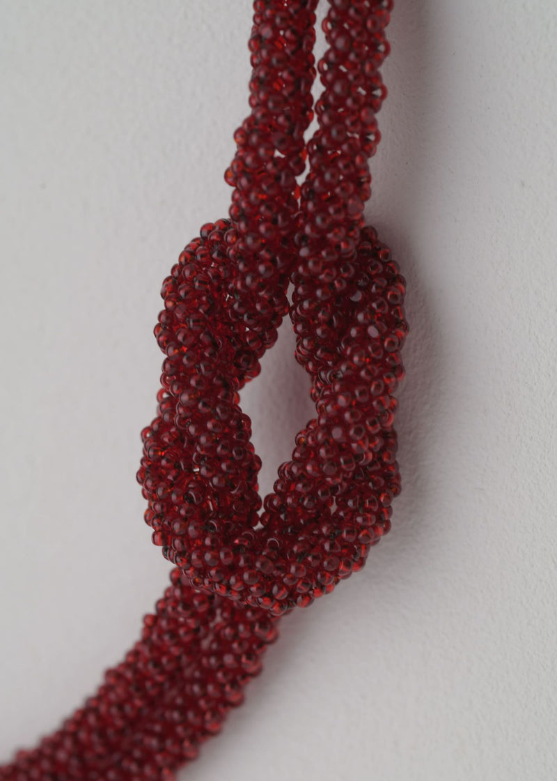 GARGANTILLA NUDO TAWARI ROJO CEREZA