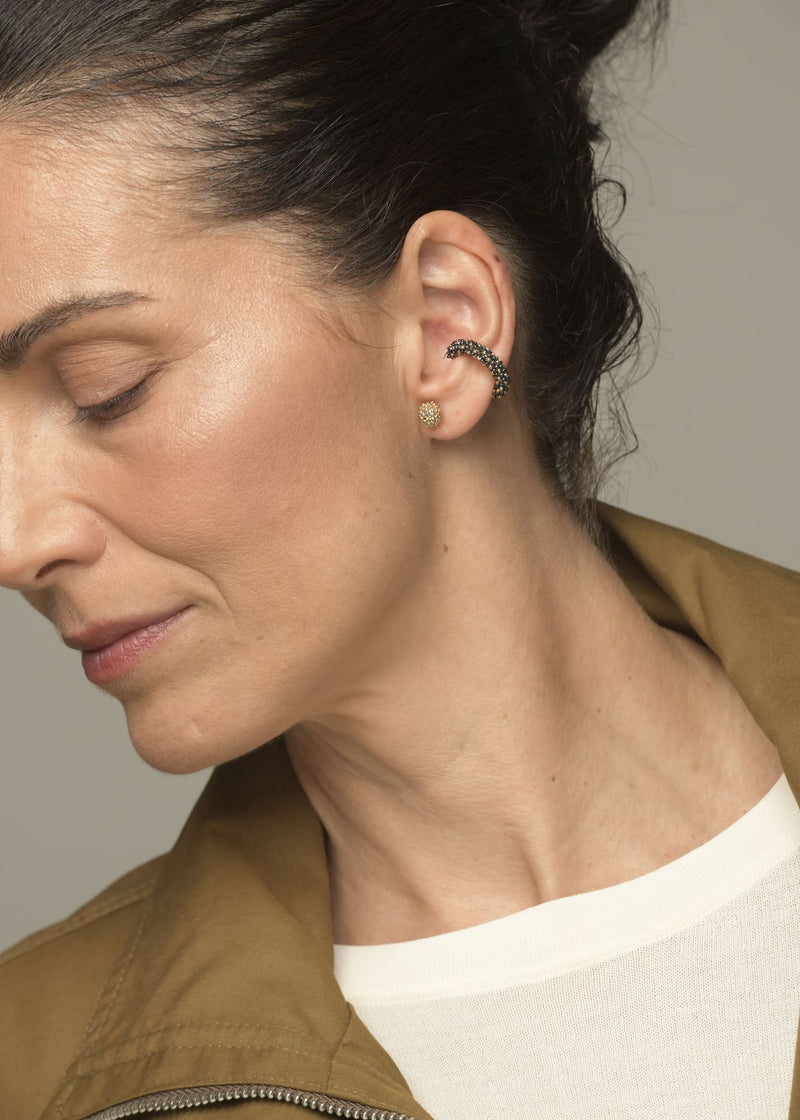 EARCUFF HUTA MARTHA ORO GRIS METALICO
