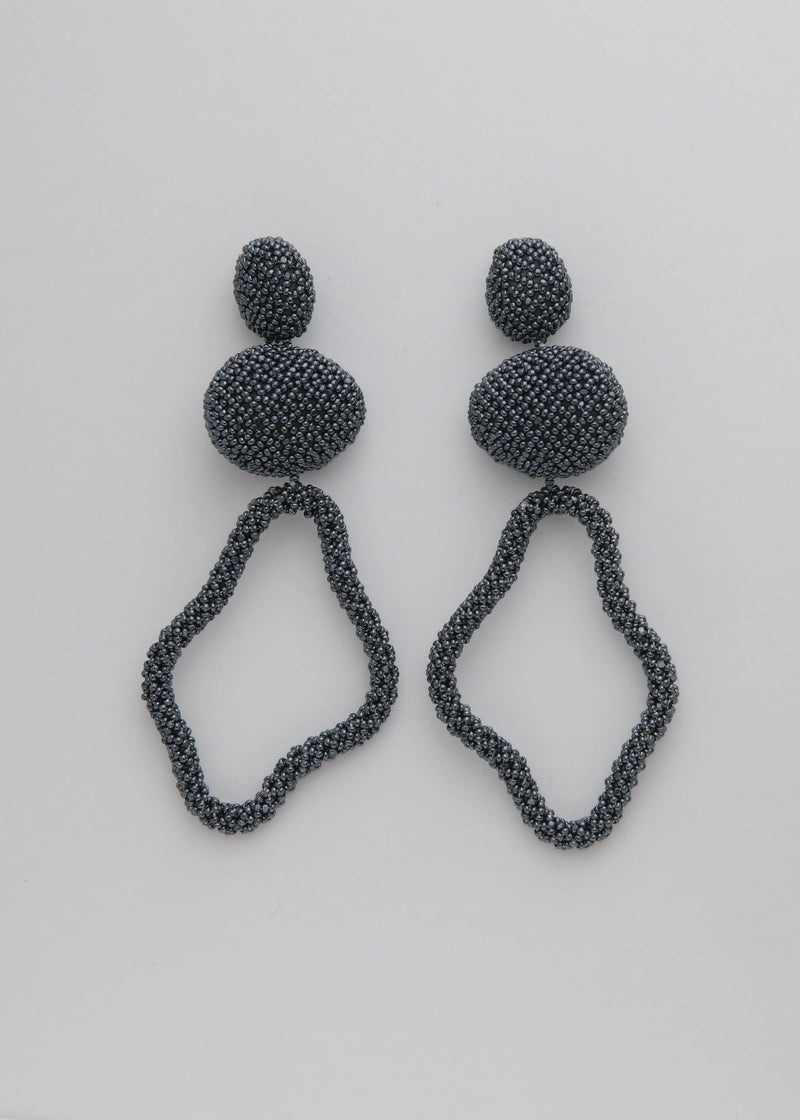 ARETES HAUTE TAWARI GRIS METALICO