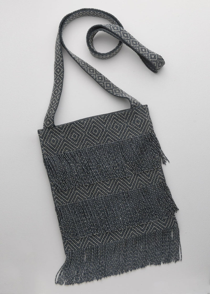 MORRAL TIRAS PLATINO GRIS METALICO