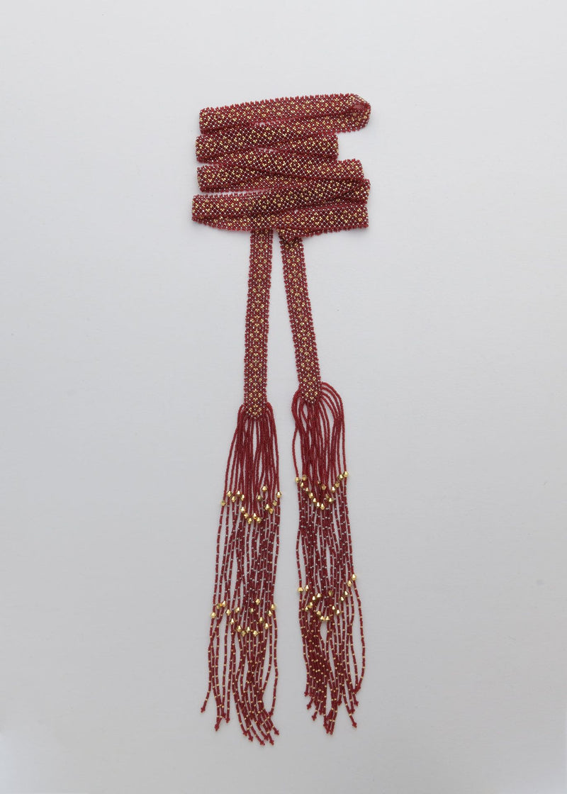 CINTILLA MARTHA ORO PLATINO ROJO CEREZA
