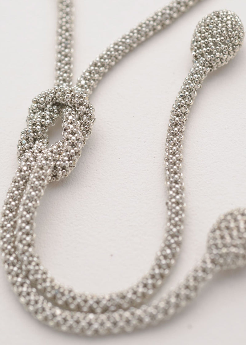 COLLAR NUDO TAWARI PLATA PLATINO