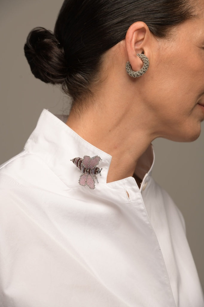 BROCHE ABEJA MORADO CLARO