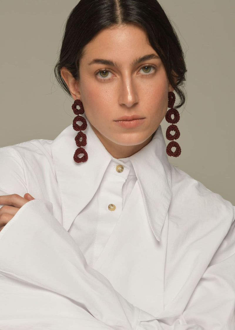 ARETES CUATRO HAIKURI ROJO JAMAICA