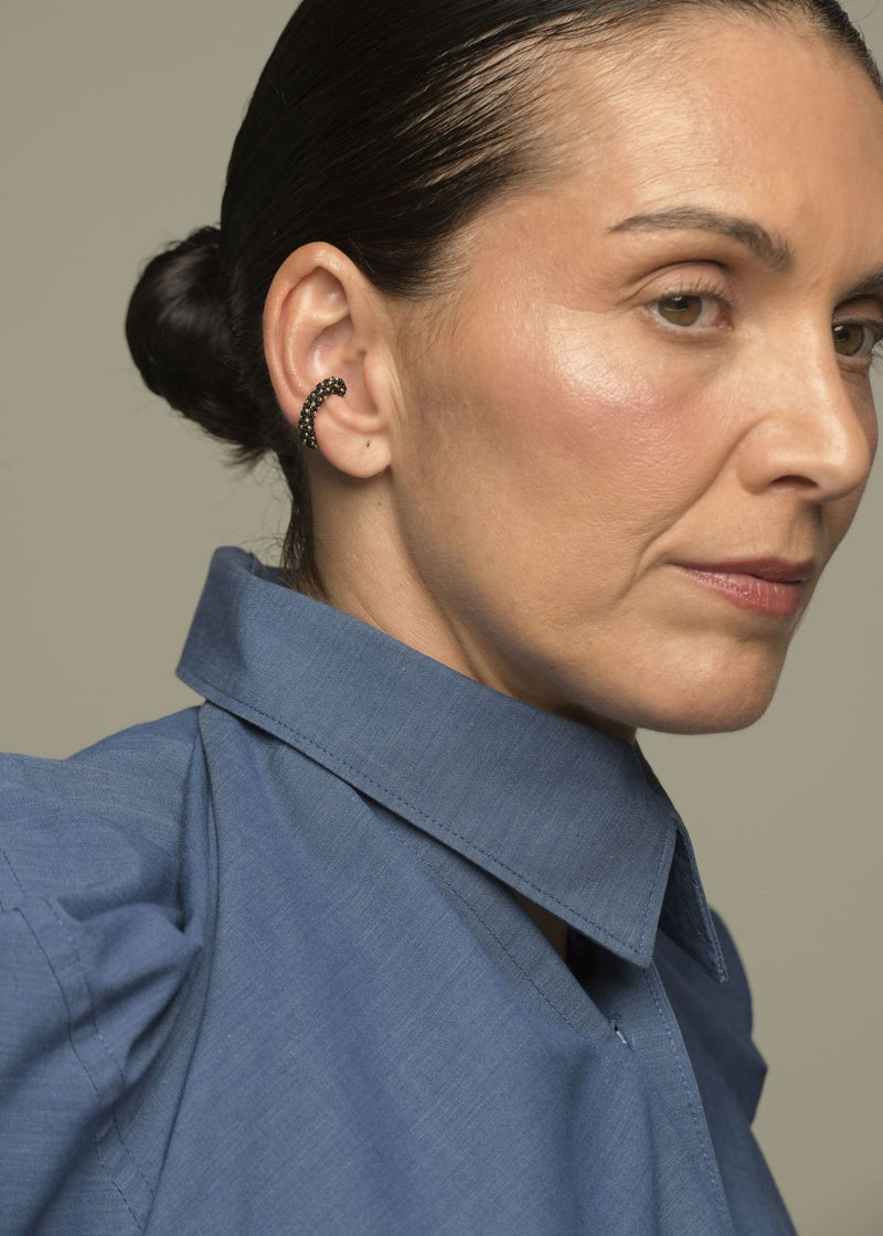 EARCUFF HUTA MARTHA ORO NEGRO
