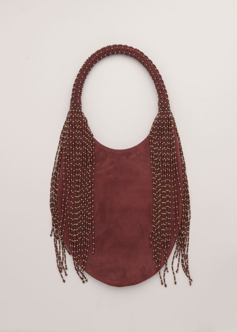BOLSO HAIKURI ORO VINO PIEL VINO