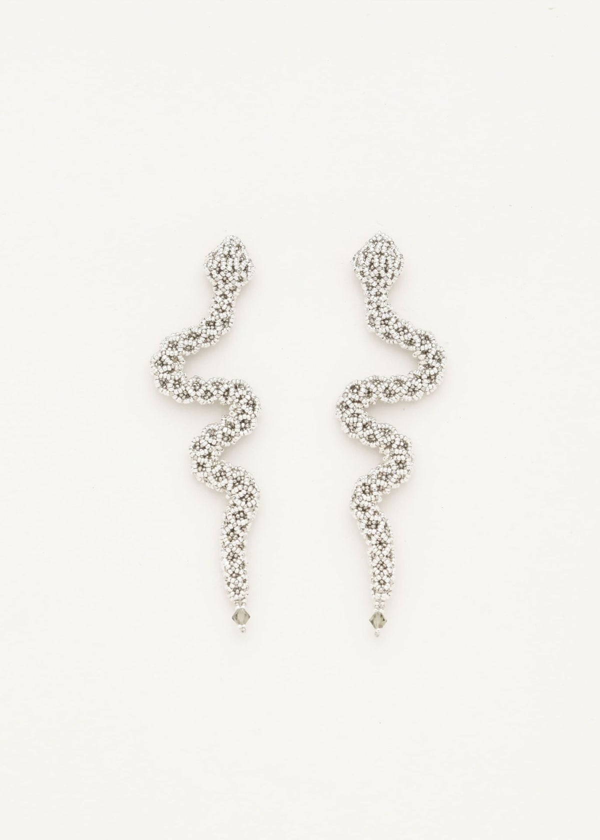 ARETES SERPIENTE NAWI PLATA PLATINO