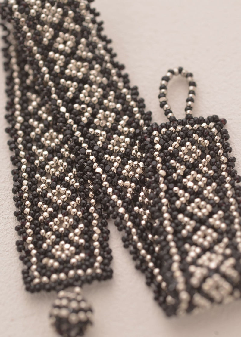 BRAZALETE HUTA MARTHA PLATINO NEGRO