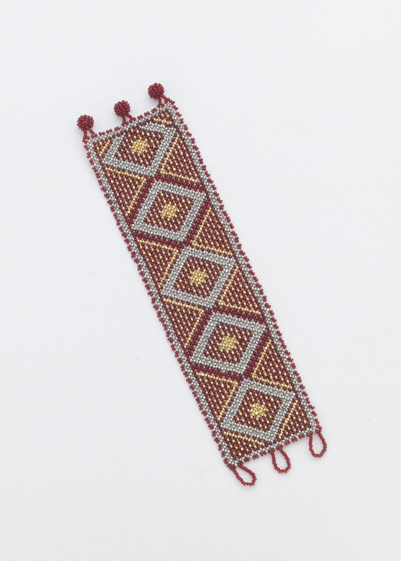BRAZALETE HAIKA MARTHA ORO PLATINO ROJO CEREZA