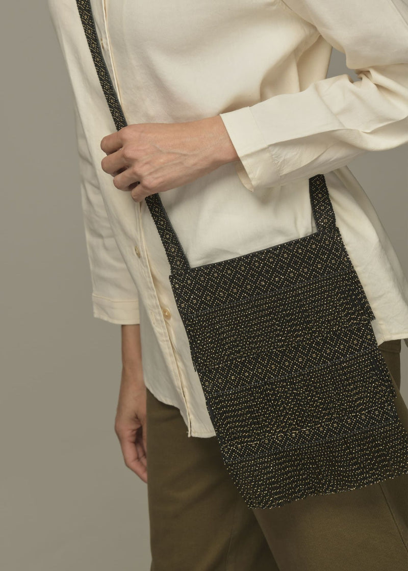MORRAL TIRAS ORO NEGRO