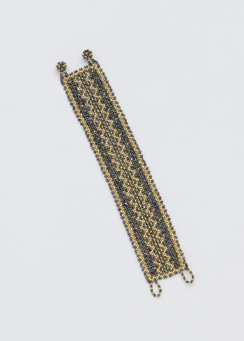 BRAZALETE MARTHA ORO VERDE MILITAR