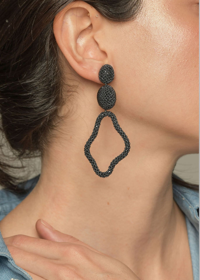 ARETES HAUTE TAWARI GRIS METALICO