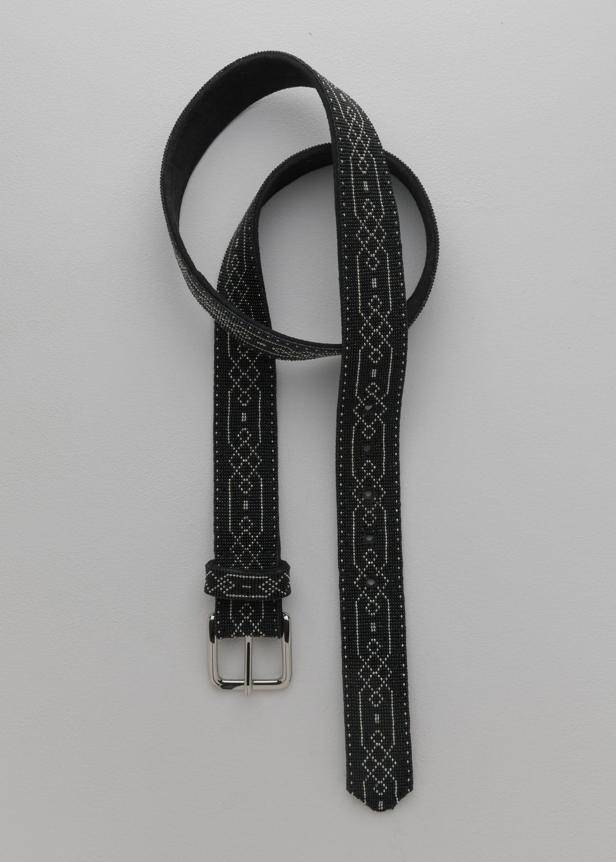 CINTURON PLATINO NEGRO