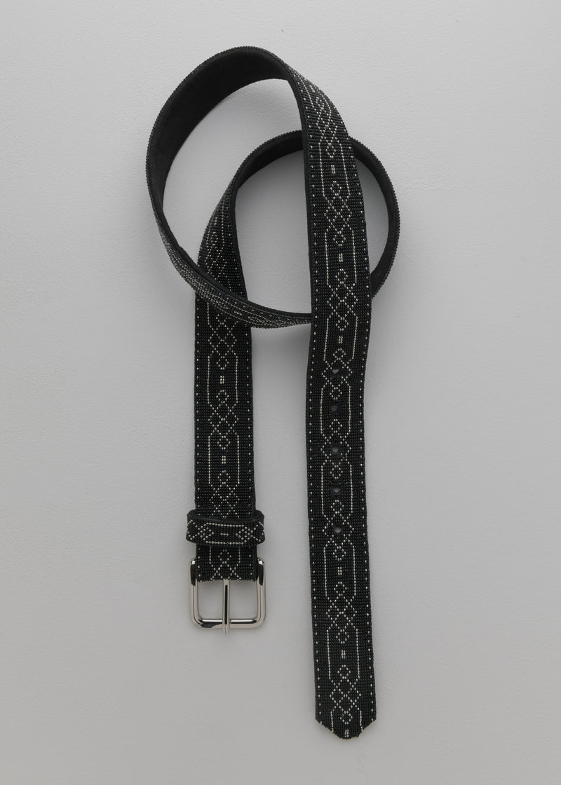 CINTURON PLATINO NEGRO