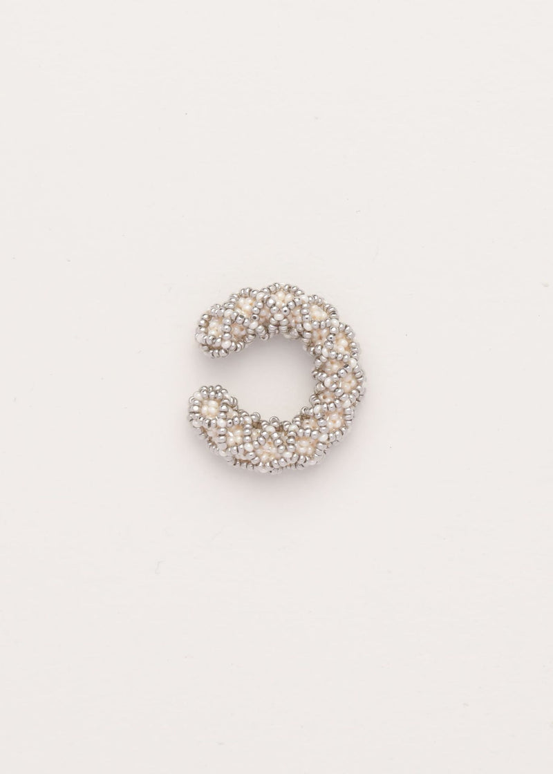 EARCUFF NAWI PLATINO CREMA APERLADO