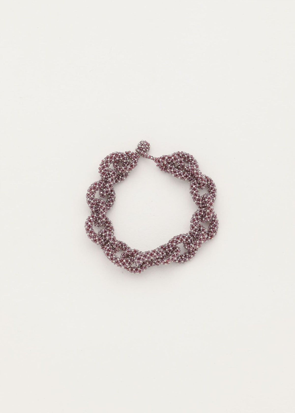 BRAZALETE HUTA CADENA PLATINO TG GARNET LUSTRE