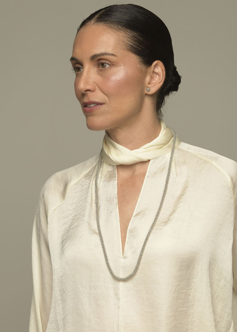 COLLAR SERPIENTE HAIKURI (80CM) PLATA PLATINO