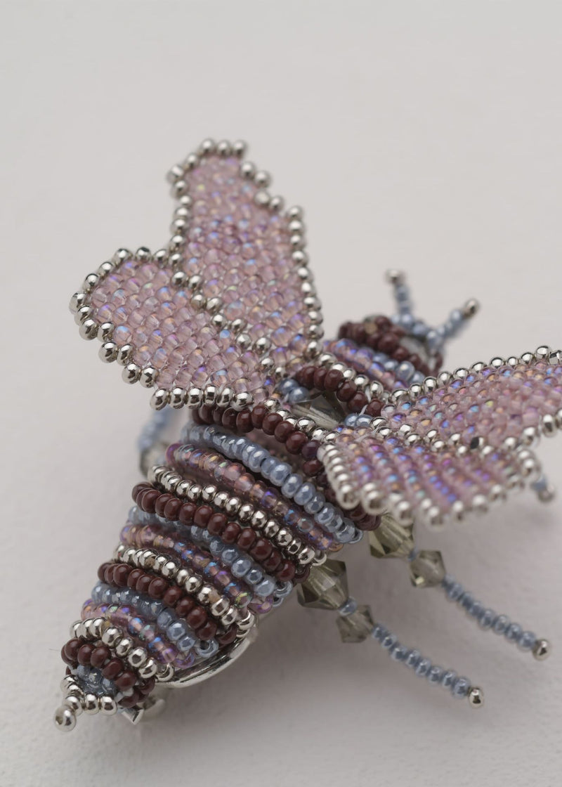 BROCHE ABEJA MORADO CLARO