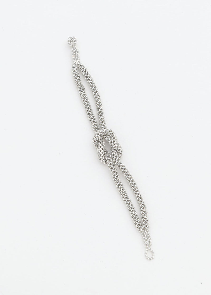BRAZALETE NUDO TAWARI PLATA PLATINO