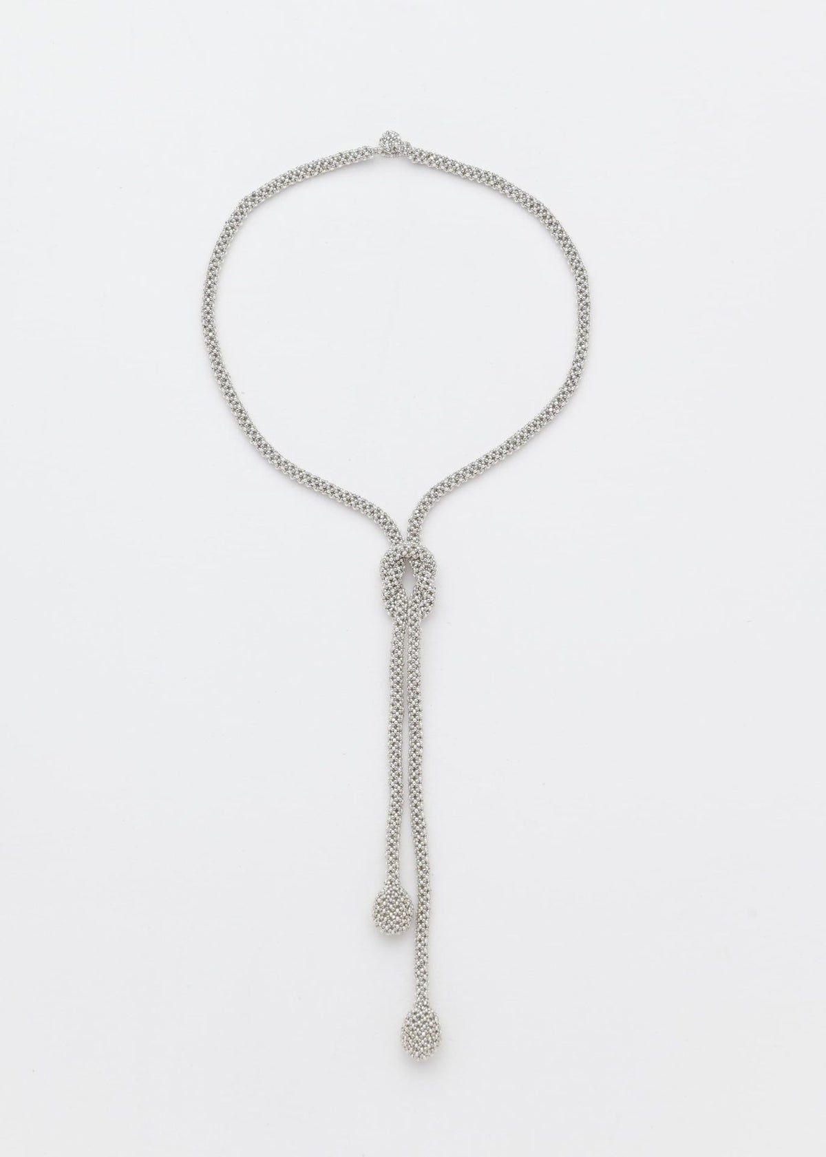 COLLAR NUDO TAWARI PLATA PLATINO