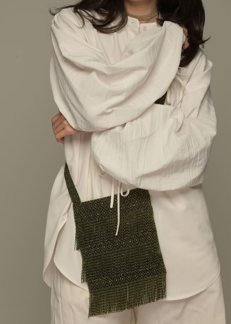 MORRAL TIRAS ORO VERDE BOTELLA OBSCURO