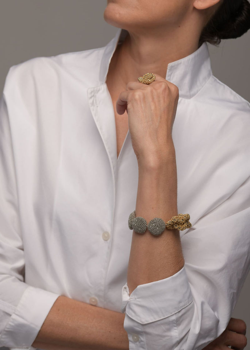 BRAZALETE UAYE TAWARI PLATINO ORO