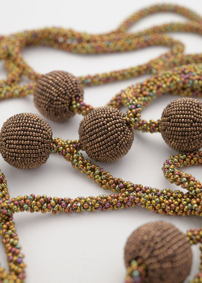 CHALECO TRAMA SATEL ORO IRIS COBRE