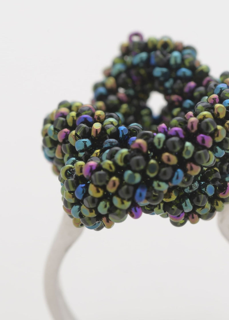 ANILLO HAIKURI VERDE TORNASOL VERDE BOTELLA OBSCURO