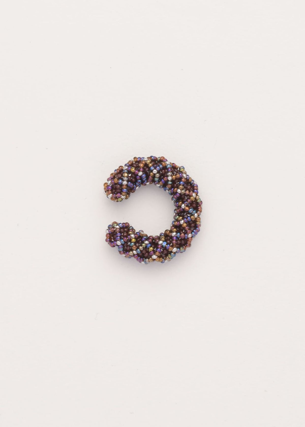 EARCUFF NAWI PLATINO VINO TOPAZ TORNASOL