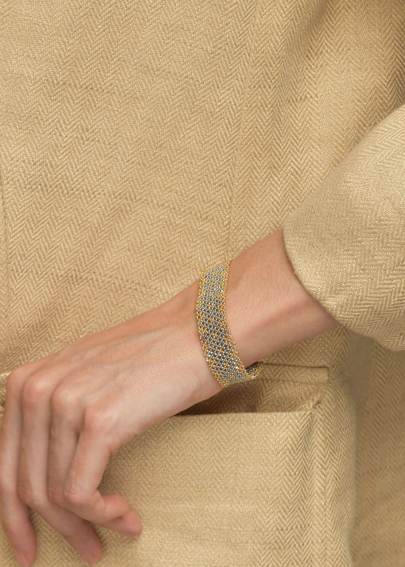 BRAZALETE HUTA MARTHA ORO PLATINO