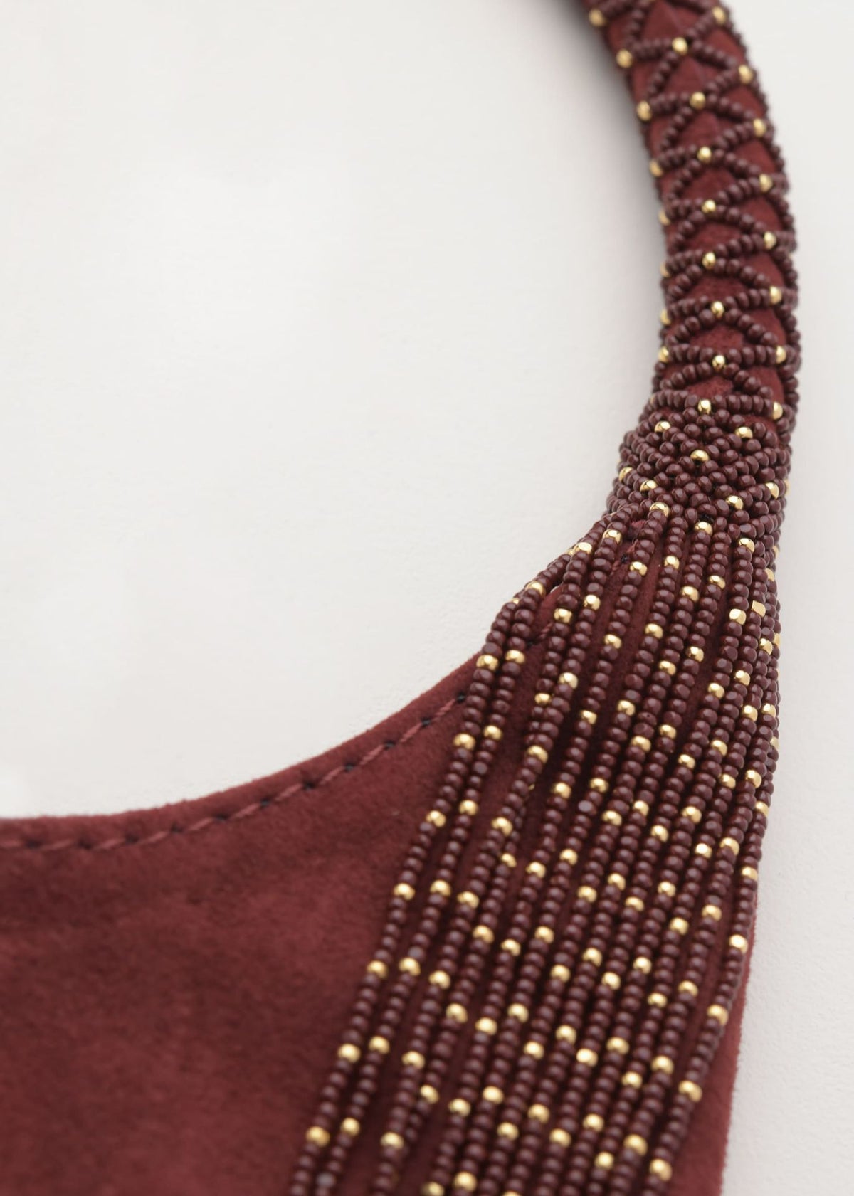 BOLSO HAIKURI ORO VINO PIEL VINO