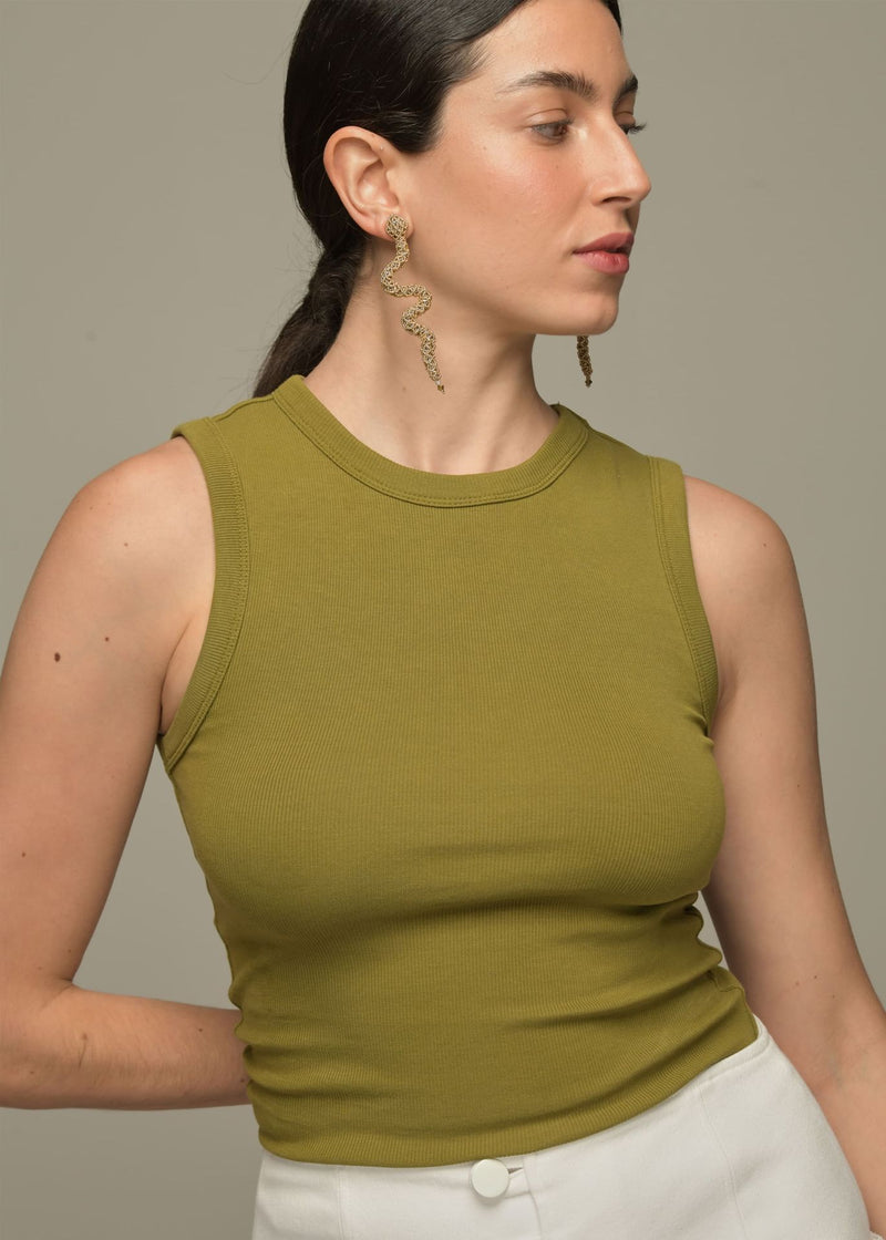ARETES SERPIENTE NAWI ORO PLATINO