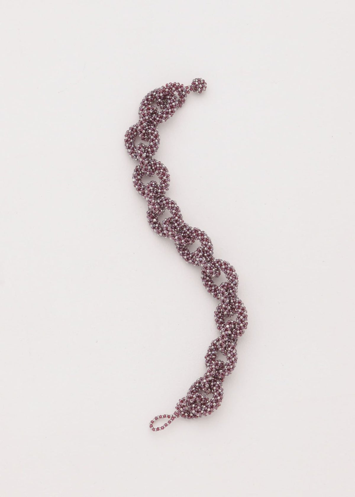 BRAZALETE HUTA CADENA PLATINO TG GARNET LUSTRE