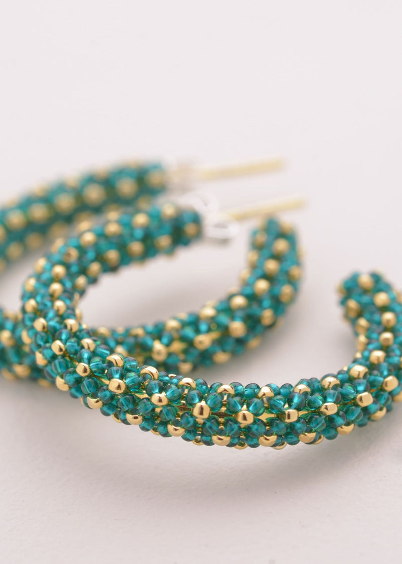 ARRACADAS KIPURI ORO VERDE ESMERALDA TRANSPARENTE