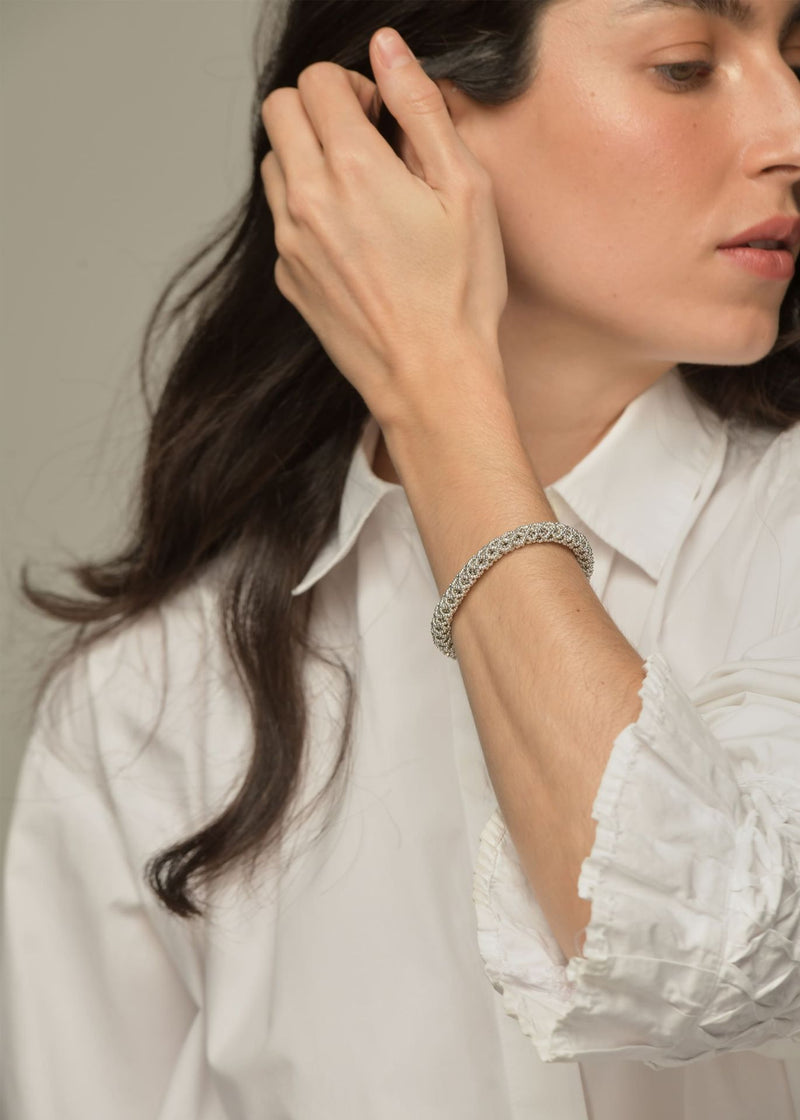 BRAZALETE HUTA SERPIENTE NAWI PLATA PLATINO