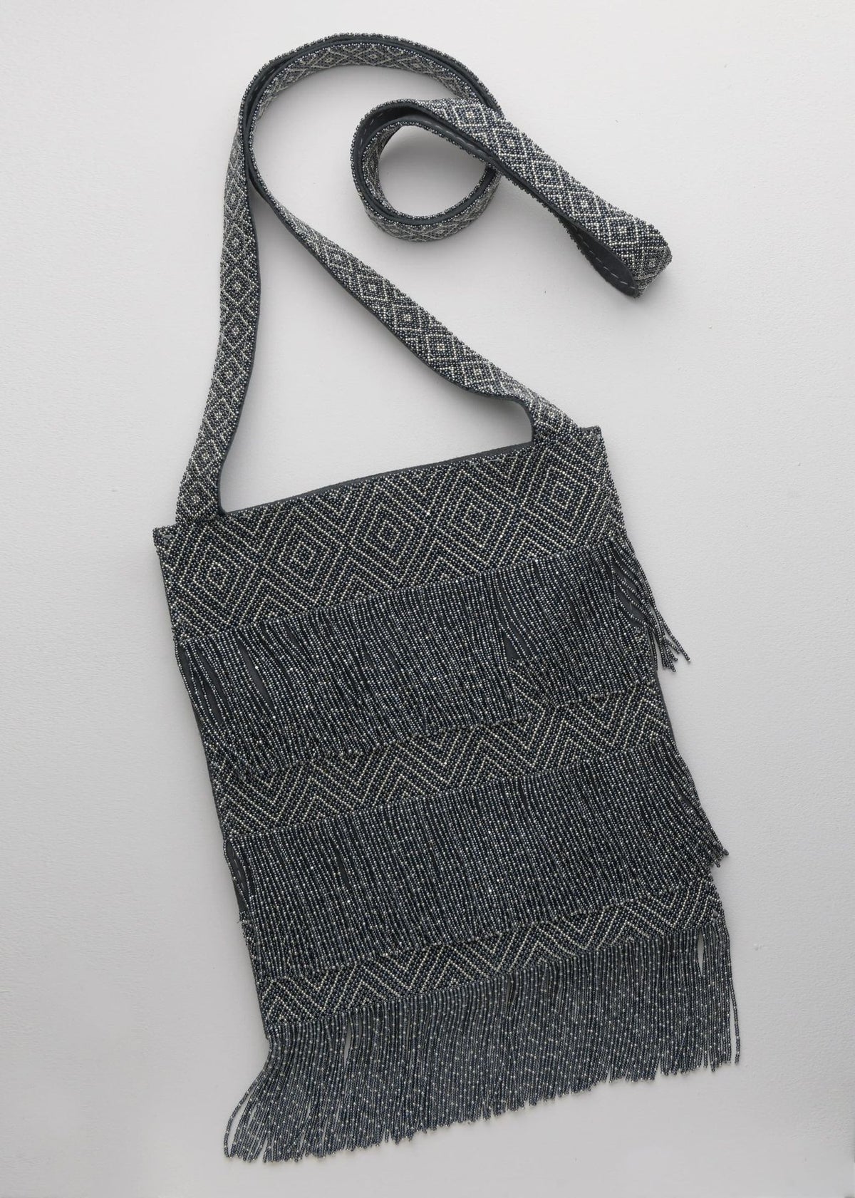 MORRAL TIRAS PLATINO GRIS METALICO