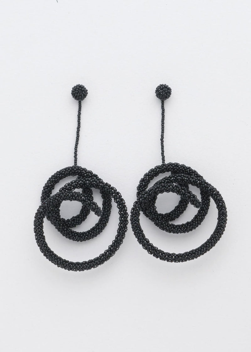 ARETES COLGANTES HAIKURI NEGRO