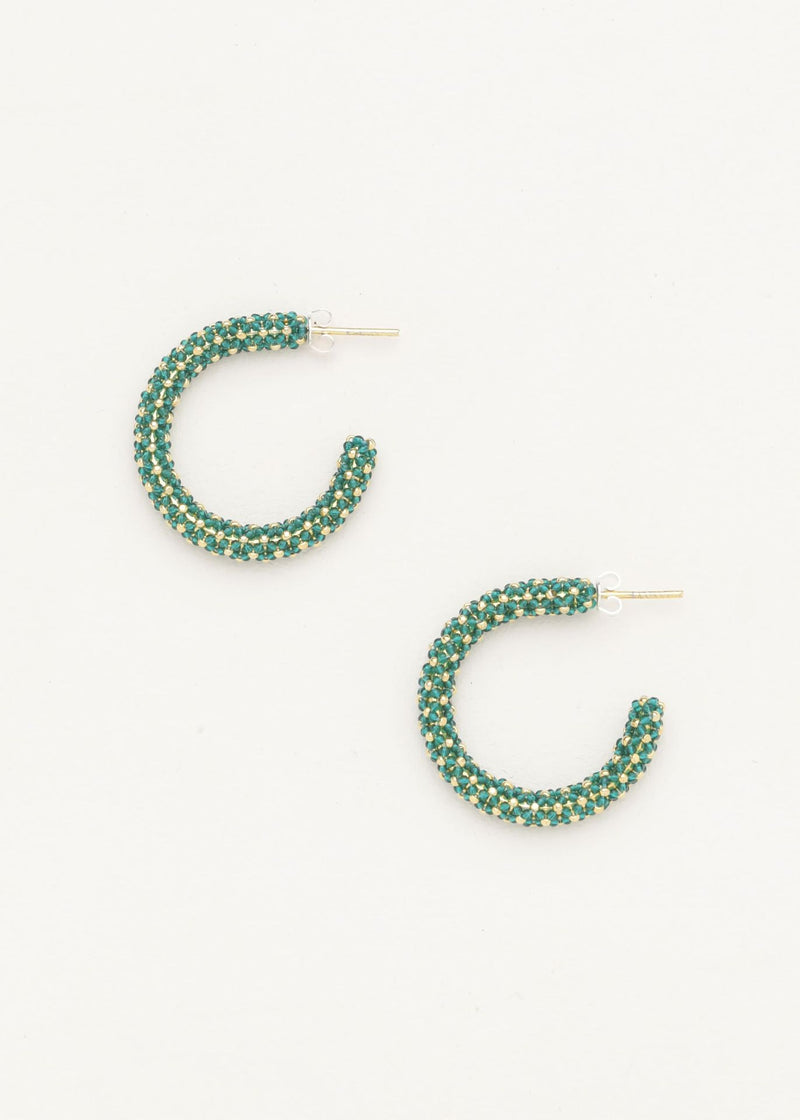 ARRACADAS KIPURI ORO VERDE ESMERALDA TRANSPARENTE