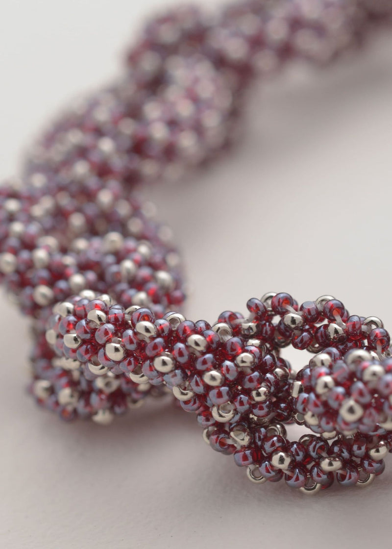 BRAZALETE HUTA CADENA PLATINO TG GARNET LUSTRE