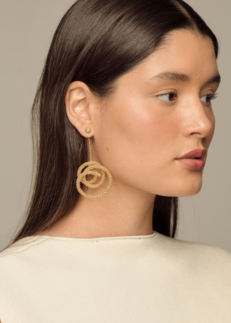 ARETES COLGANTES HAIKURI ORO