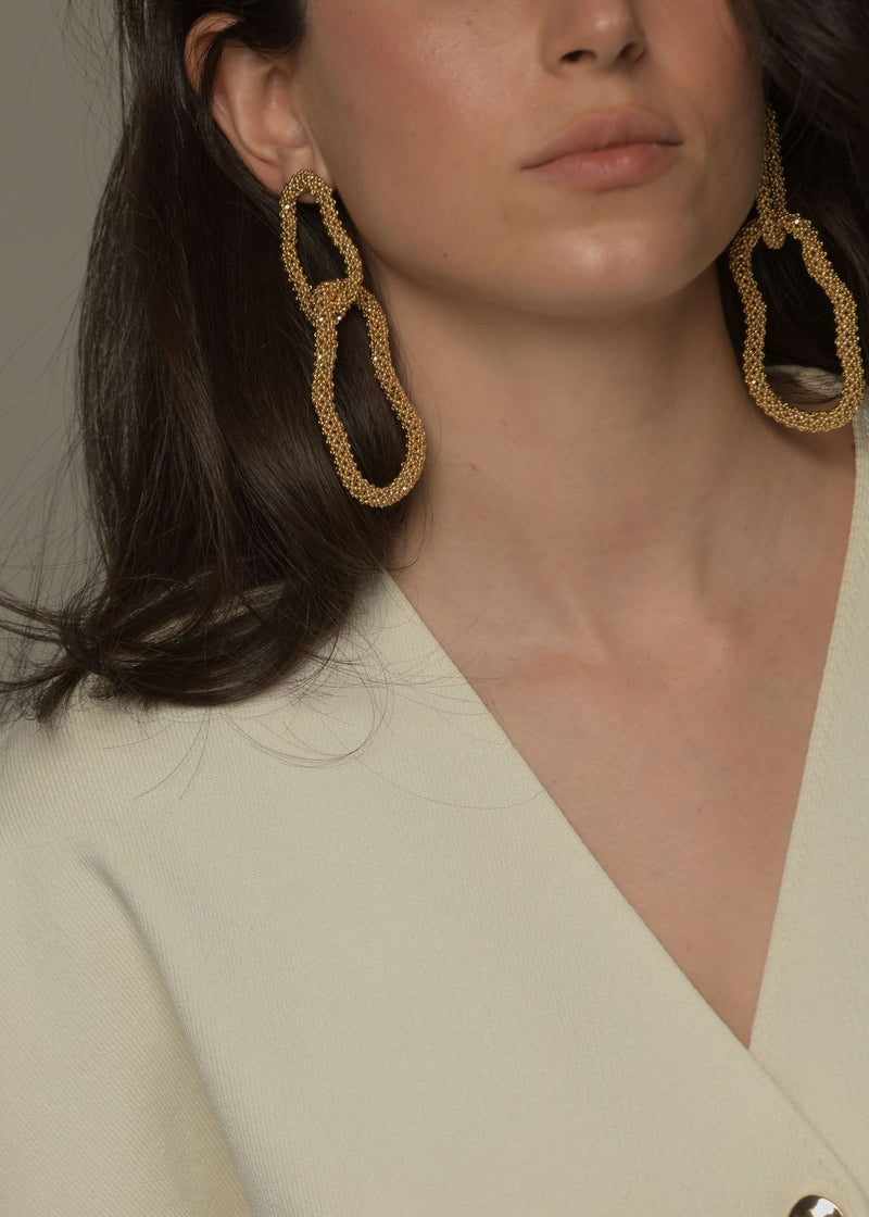 ARETES ESLABON KIPURI ORO