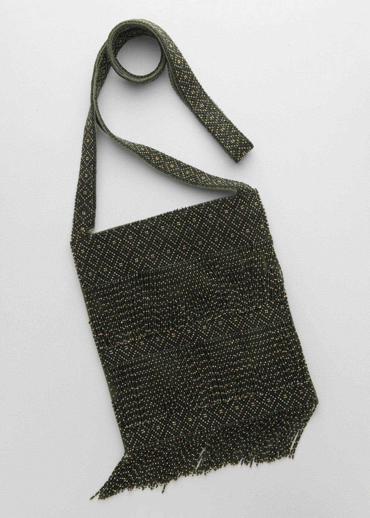 MORRAL TIRAS ORO VERDE BOTELLA OBSCURO
