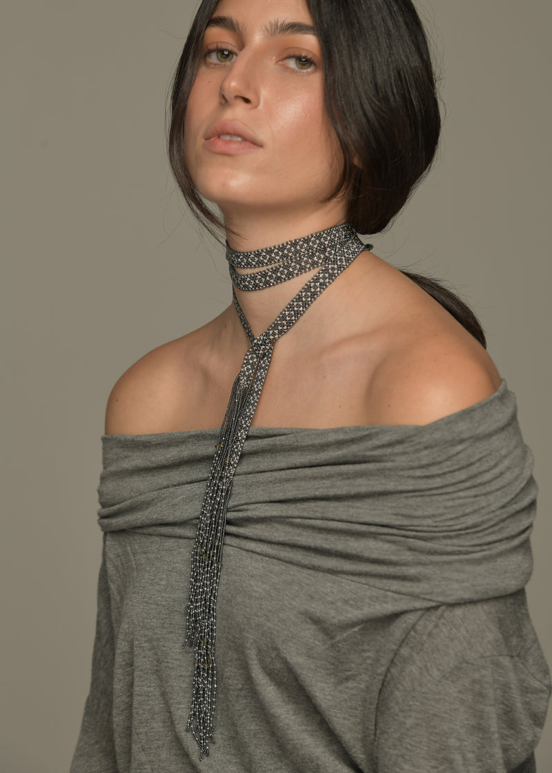 CINTILLA MARTHA PLATA GRIS METALICO