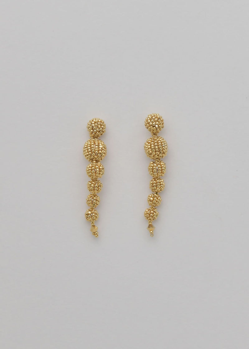 ARETES CASCABEL SERPIENTE ORO