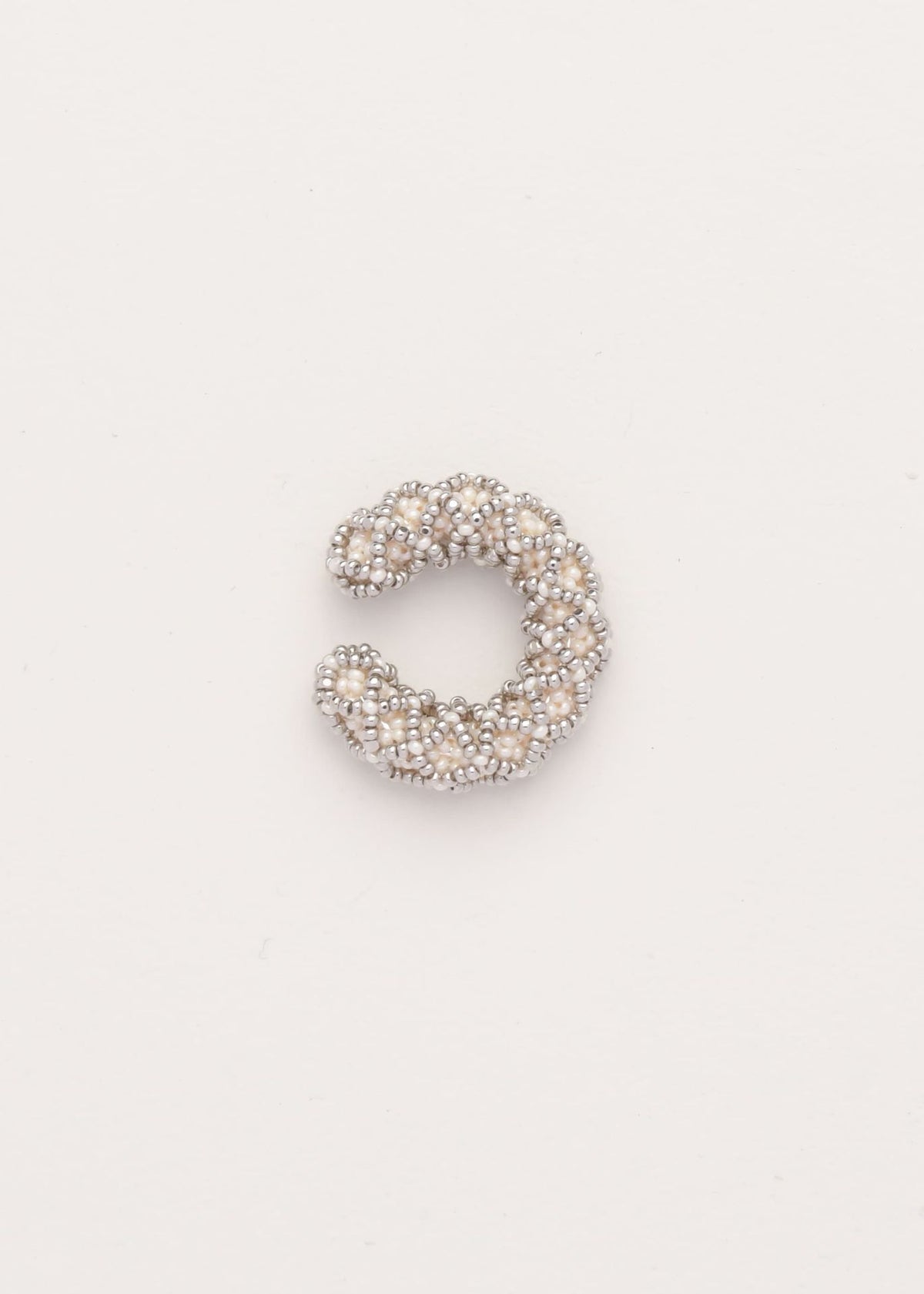 EARCUFF NAWI PLATINO CREMA APERLADO