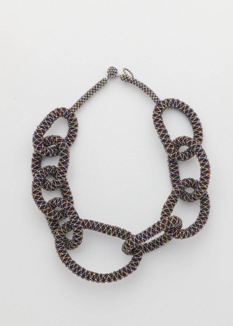 COLLAR HAXUPA NAWI PLATINO VINO TOPAZ TORNASOL